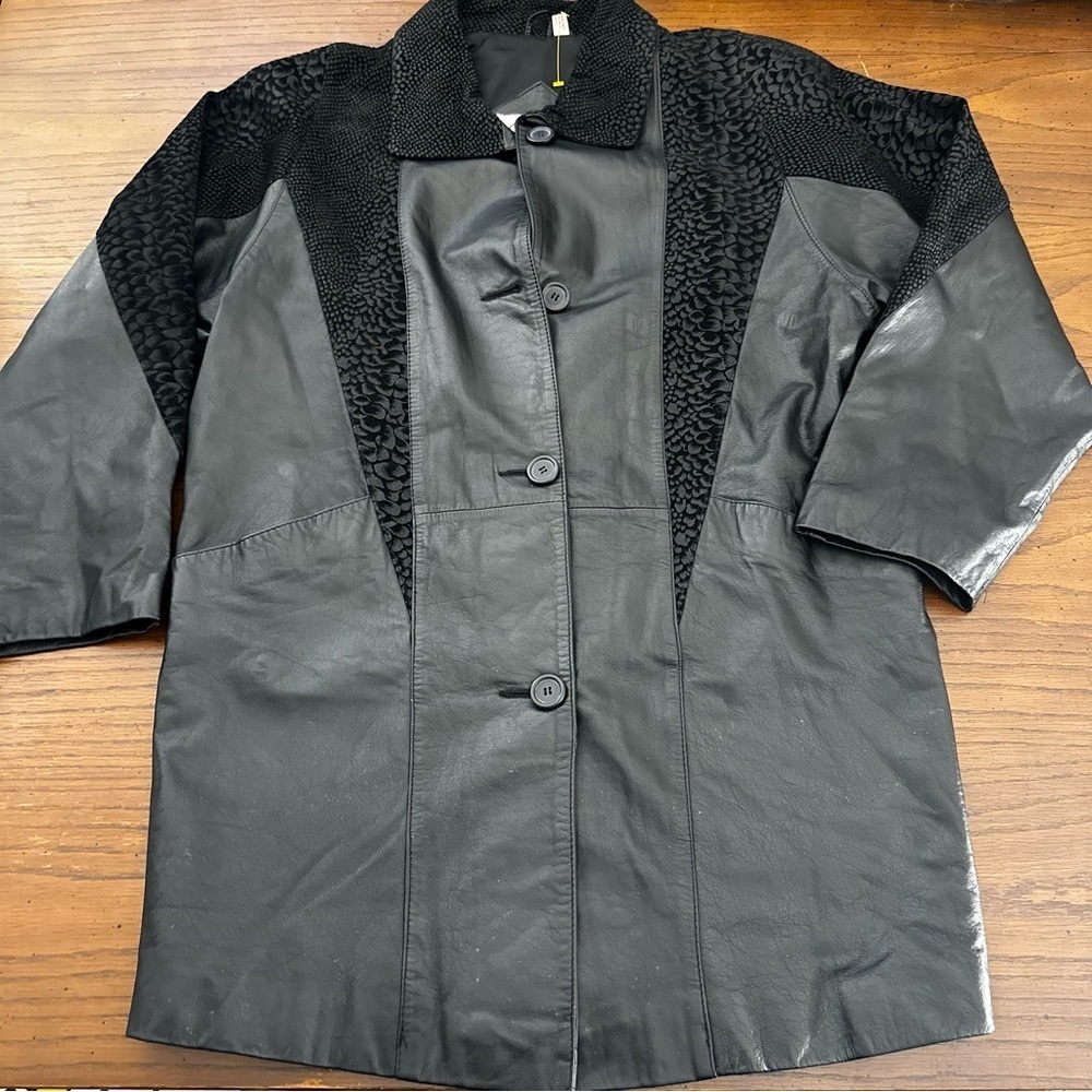 Onde vintage leather Coat S
